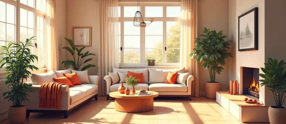 sala de estar com piso laminado