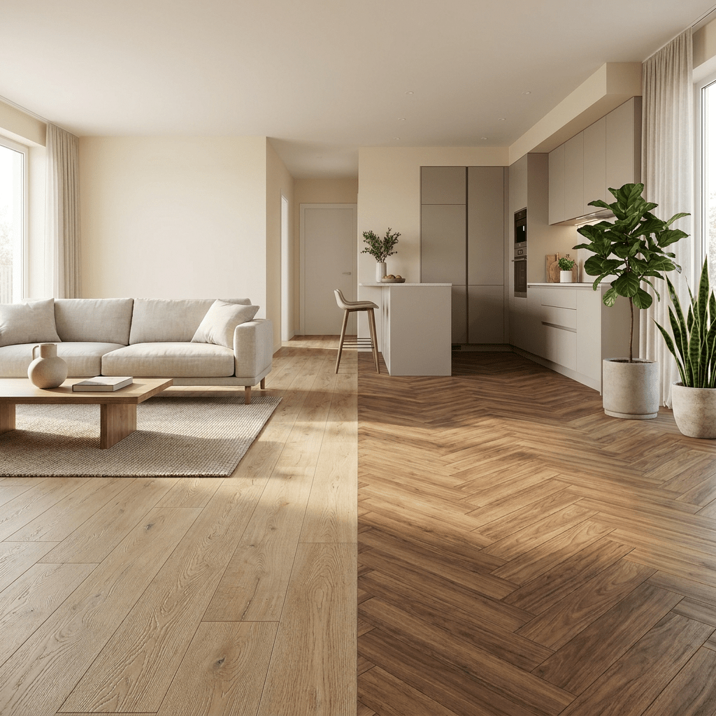 Piso Vinílico ou Laminado para apartamento pequeno: Qual vale mais em 2026?