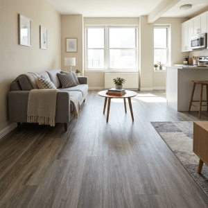 Piso vinílico econômico para apartamentos pequenos com alto custo-benefício