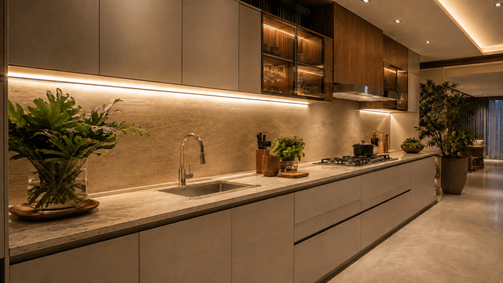 Transforme o coração da sua casa com uma iluminação funcional estratégica que garante segurança, praticidade e muito estilo na hora de cozinhar. Descubra como combinar as luzes ideais para criar o projeto de cozinha perfeito para o seu dia a dia. Transforme o coração da sua casa com uma iluminação funcional estratégica que garante segurança, praticidade e muito estilo na hora de cozinhar. Descubra como combinar as luzes ideais para criar o projeto de cozinha perfeito para o seu dia a dia.