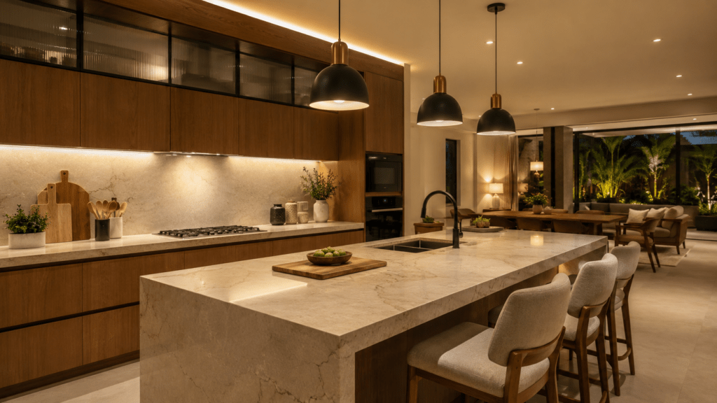 Iluminação para cozinha: guia completo para um projeto funcional e eficiente Iluminação para cozinha: guia completo para um projeto funcional e eficiente
