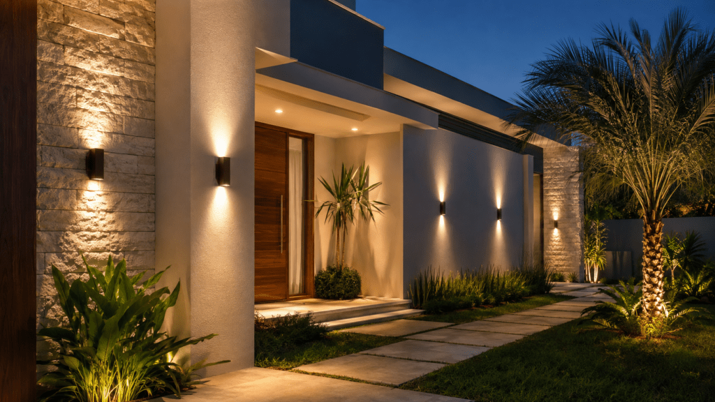Iluminação externa: guia completo de arandelas, balizadores e refletores LED Iluminação externa: guia completo de arandelas, balizadores e refletores LED