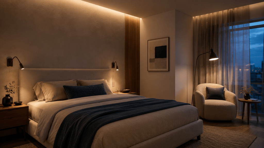 Iluminação para quarto: como criar uma luz confortável e aconchegante